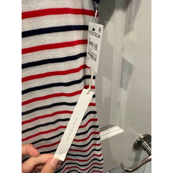Caslon Ivory, Red, Navy Whitley Striped T-Shirt - Picture 5 of 8